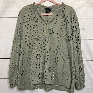 VGUC Liv Los‎ Angeles Size 1x Green Top